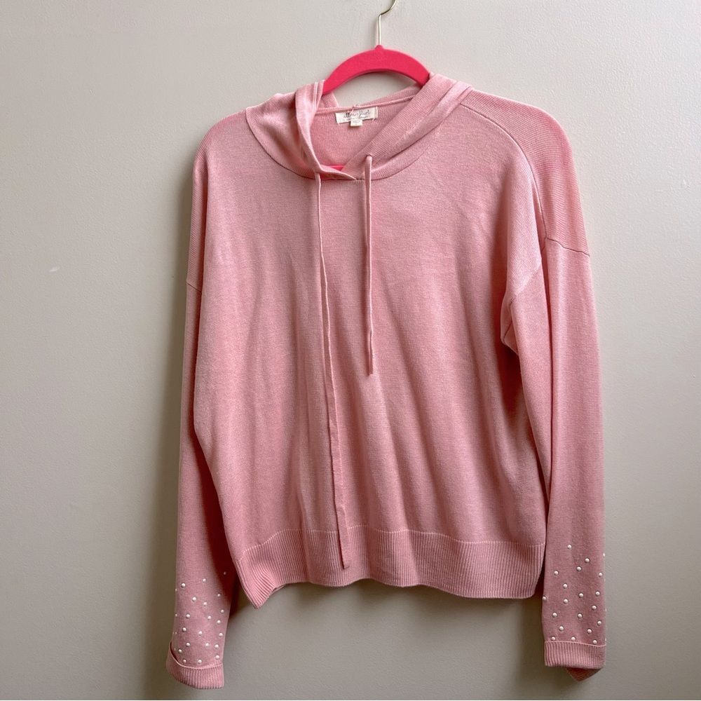 Ultra Flirt Pink pink Hoodie pearls sweater Size L